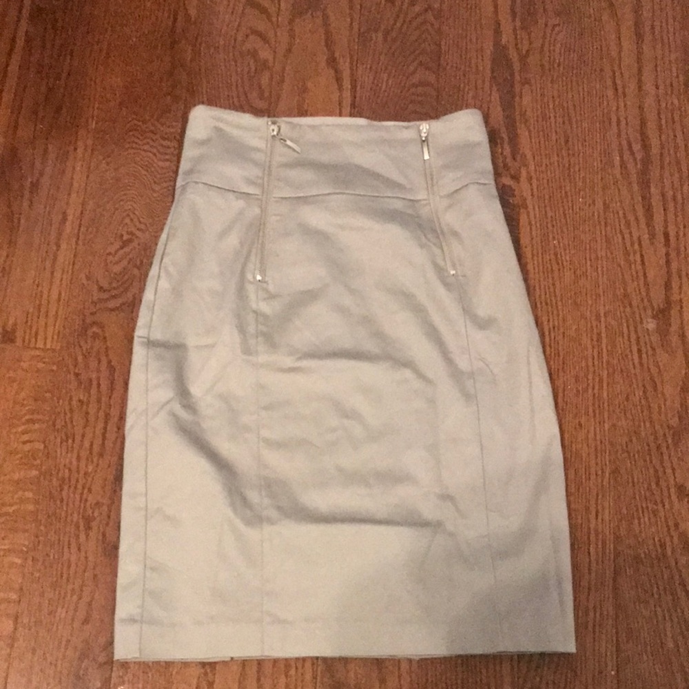 Light Gray Zip-up Worthington Skirt